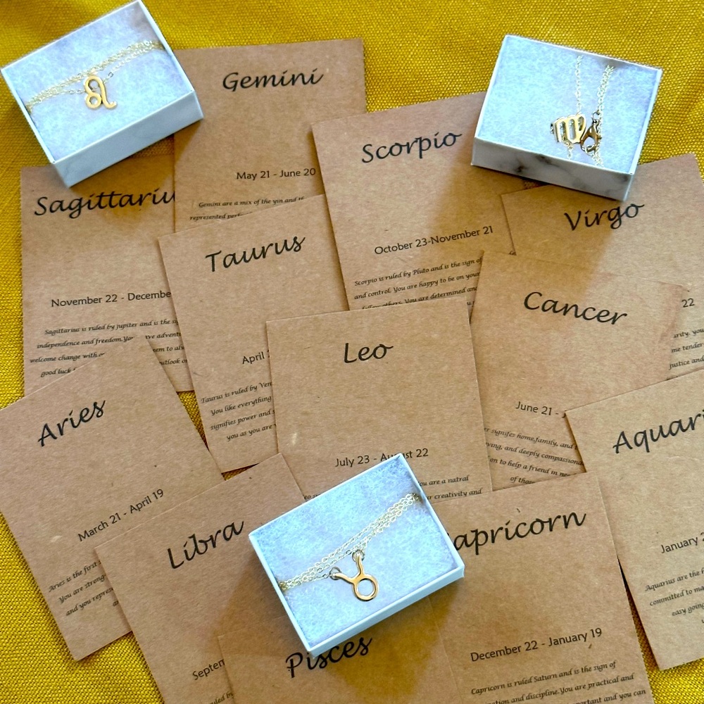 Handmade zodiac necklace